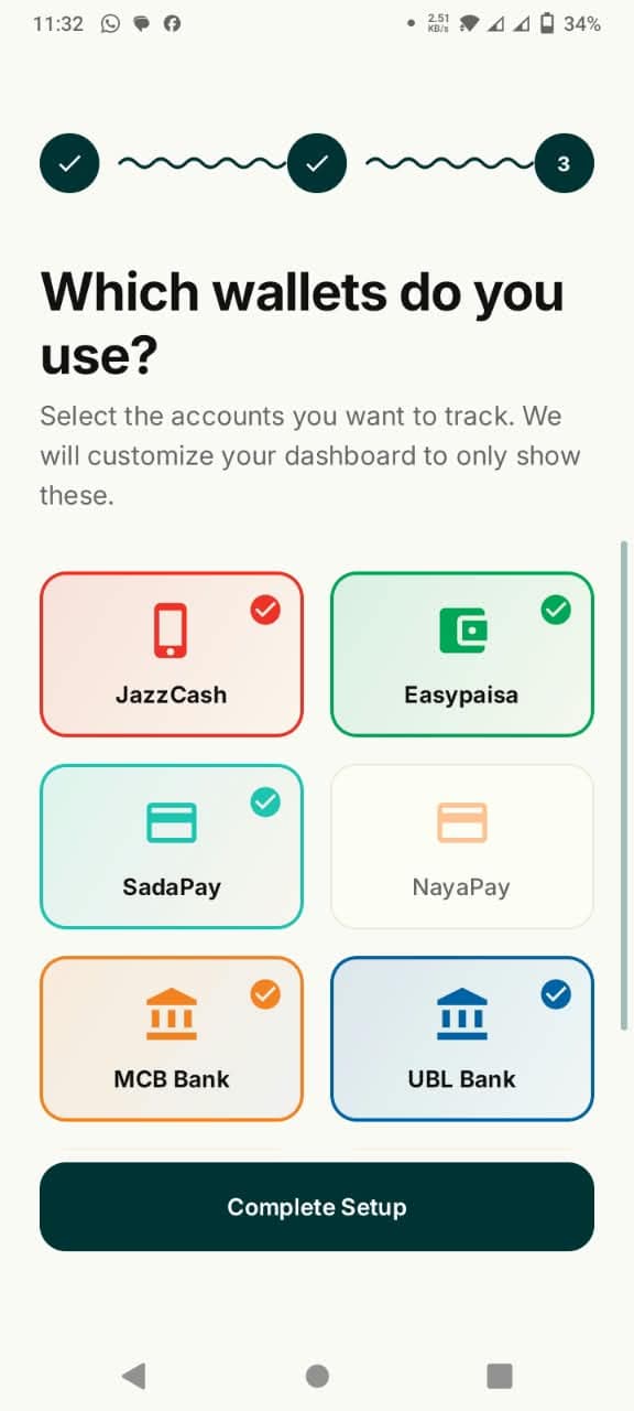Pick your payment sources